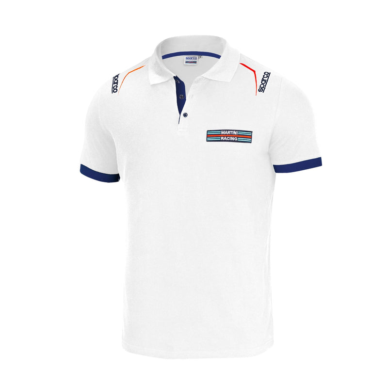 Sparco Martini Racing Polo Shirt - White/Navy