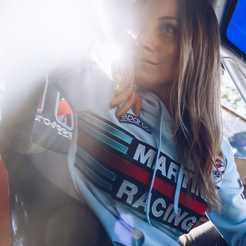Sparco Martini Racing Women's Replica Hoodie — Light blue (Celeste) — view 4