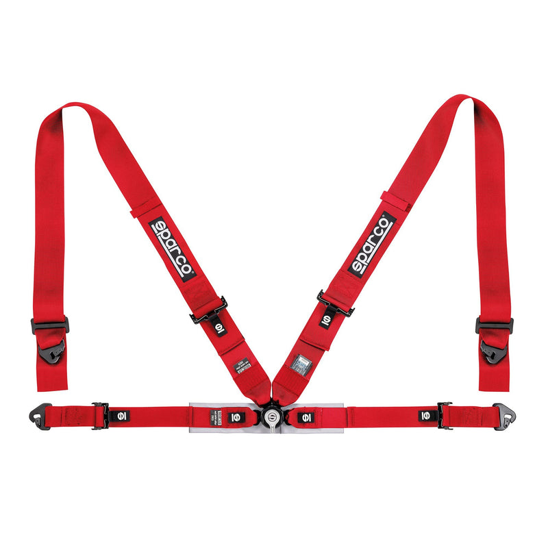 Sparco Sport H-4 4-Point Racing Harness – Red