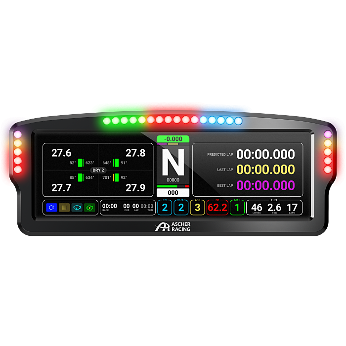 Ascher Racing 8" Dashboard - Ascher Racing - Sim Race Webshop product image 1