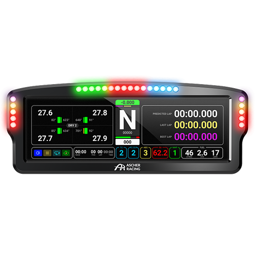 Ascher Racing 8" Dashboard - Ascher Racing - Sim Race Webshop product image 1