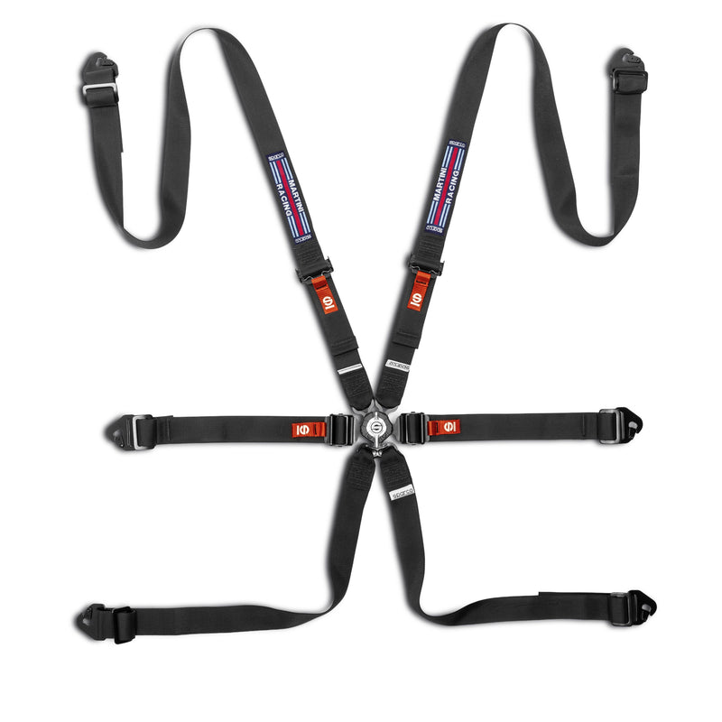 Sparco Competition H-2 Pull-Down Steel Martini 6-Point Harness