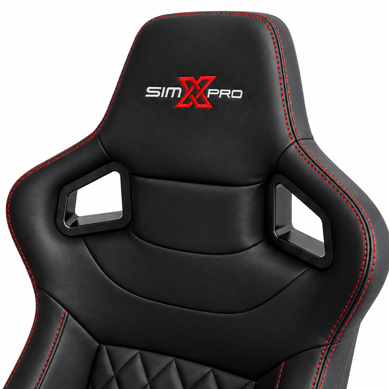 SimXPro XL GT Reclining Sim Racing Seat + Seat Slider
