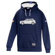 Sparco Lancia HF Delta Hoodie — Blue/White — front