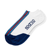 Sparco Martini Racing Iconic Low Cut Socks — White/Blue — view 2