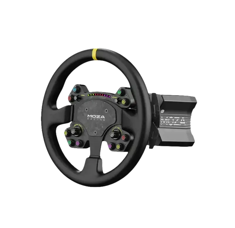 MOZA R12 V2 + RS V2 Leather Wheel Bundle - MOZA Racing - Sim Race Webshop product image 1