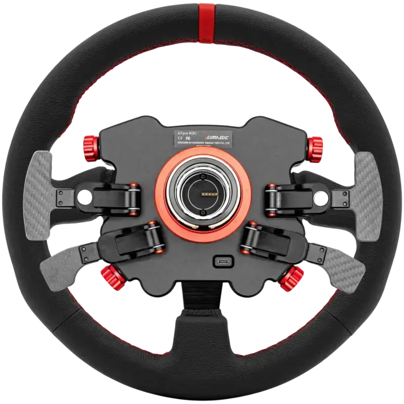 Simagic GT1 steering wheel with Pro HUB / Knob - Leather - Simagic - Sim Race Webshop product image 2