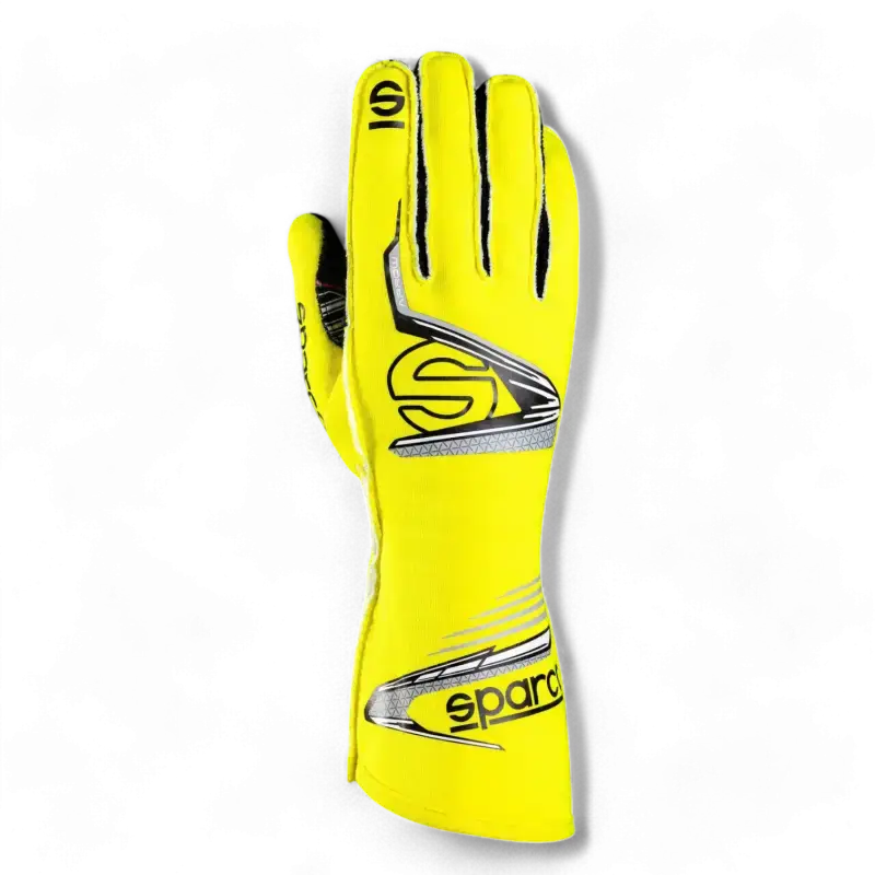 SPARCO ARROW GLOVES - Yellow / Black / 7 - Karting Gloves