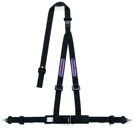 Sparco Club H-3M Dual Martini Racing 3-Point Harness — Black