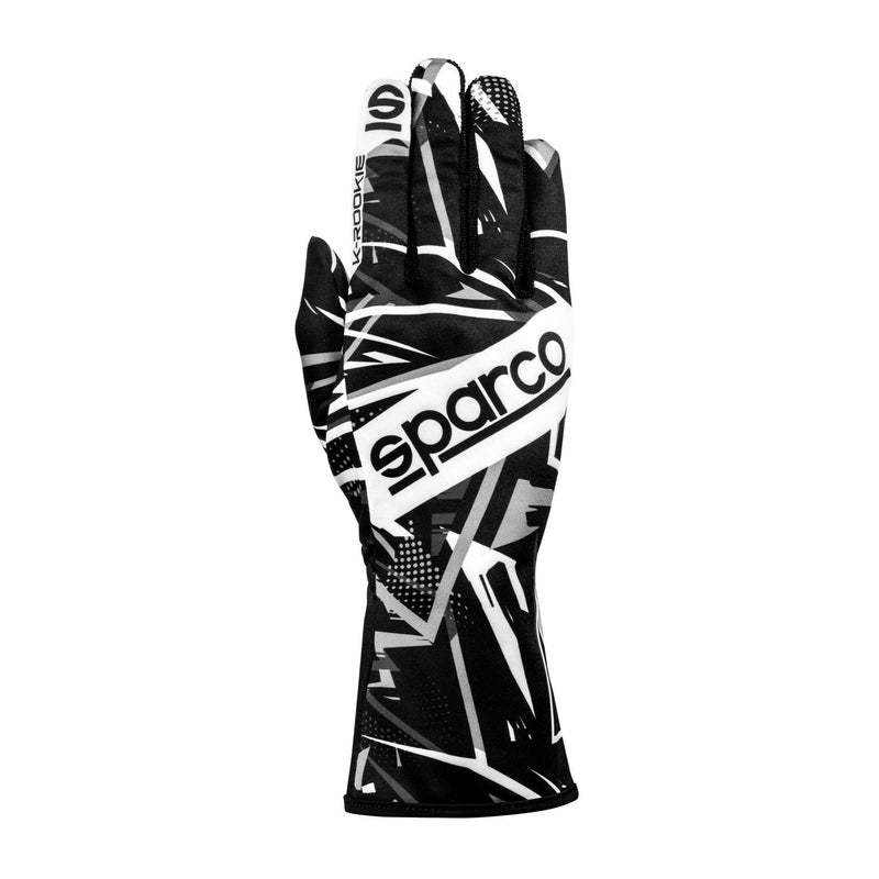 Sparco K-Rookie Karting Gloves — Black/White