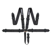 Sparco Sport H-5 SFI 5-Point Latch-n-Link Racing Harness — Black