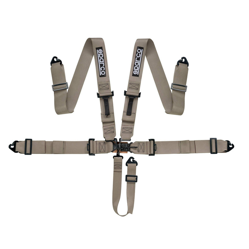 Sparco Sport H-5 SFI 5-Point Latch-n-Link Racing Harness — Green