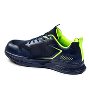 Sparco Safety Shoes S1PS Turbo Flinger ESD Sneaker Unisex Navy/Light Blue — Navy Blue/Lime
