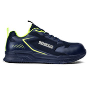 Sparco Safety Shoes S1PS Turbo Flinger ESD Sneaker Unisex Navy/Light Blue — Navy Blue/Lime