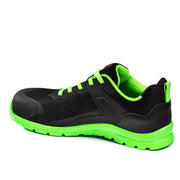 Sparco Safety Shoes S1PS Practice Rinus ESD Sneaker Unisex Black/Fluorescent Green — Black/Fluo green