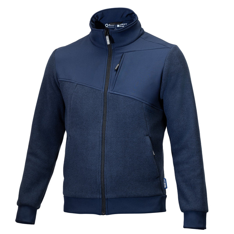 Sparco Teamwork Crestone Full-Zip Fleece — Navy blue