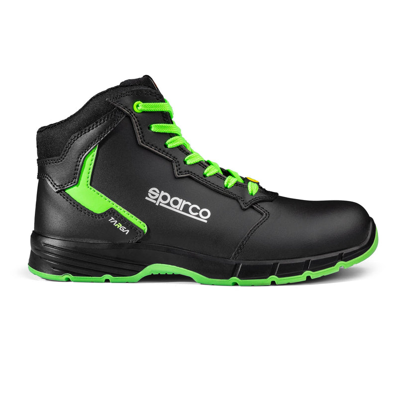 Sparco Targa-H Willy Safety Shoes S3S ESD Unisex Black — Black/Fluo green
