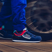 Sparco Gymkhana Martini Racing Safety Shoes S1P ESD Unisex Blue/Red — Navy blue
