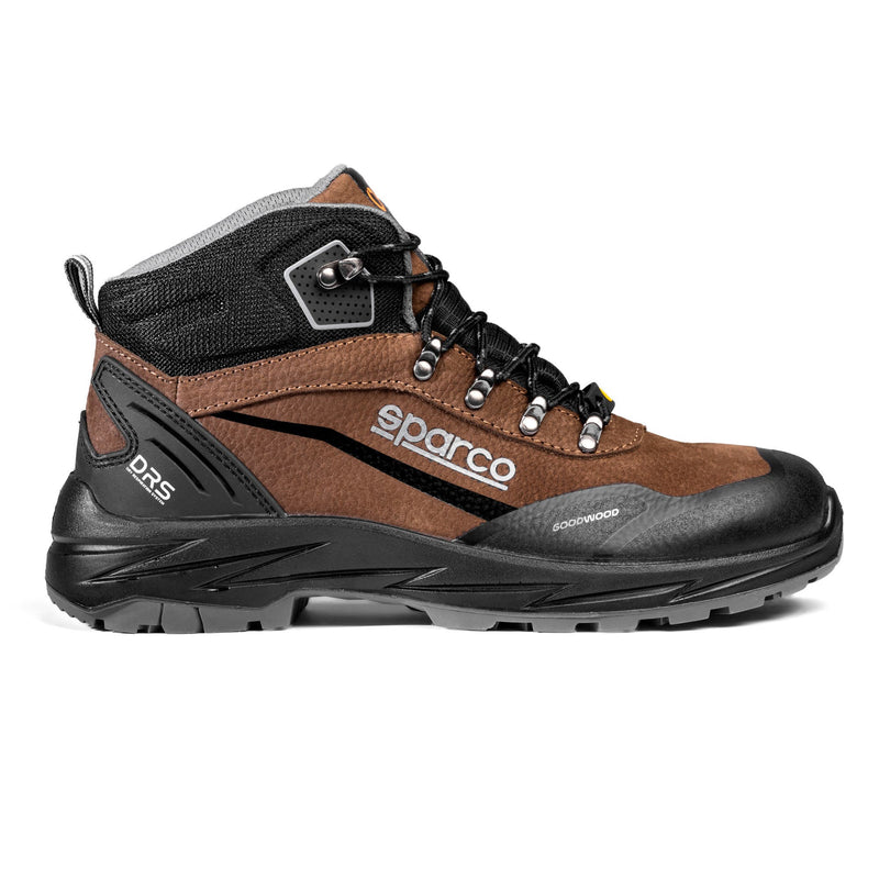 Sparco Goodwood River Occupational Shoes O1 ESD Unisex Black or Grey — Dark brown