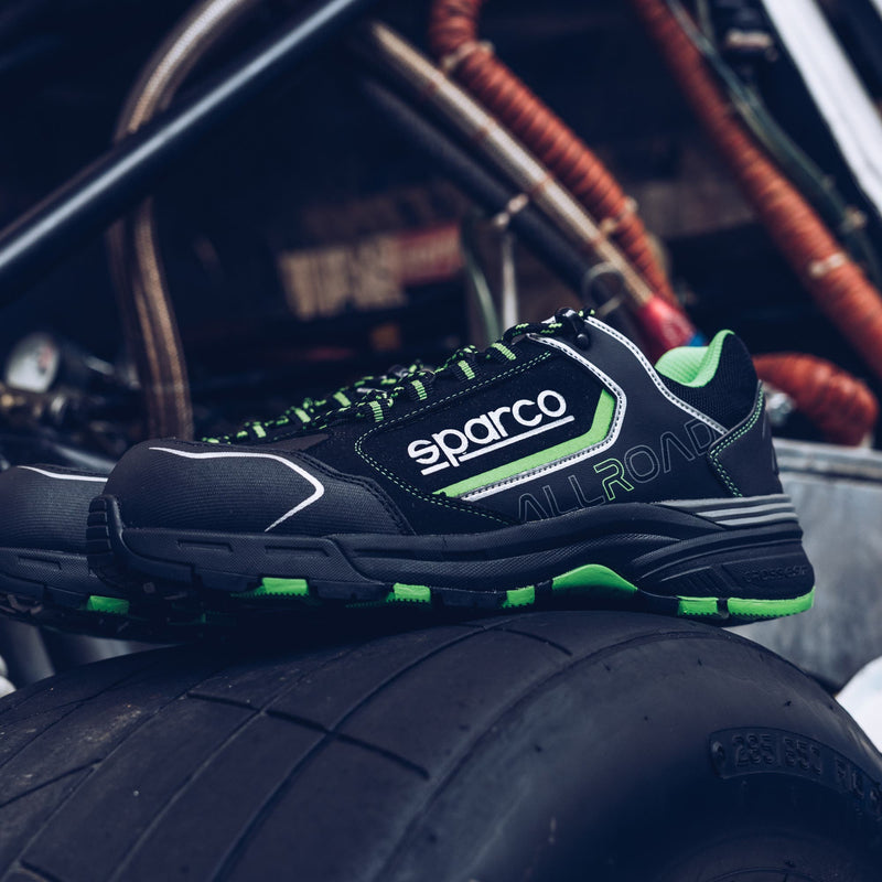 Sparco Allroad Baku Safety Shoes S3 - Black — Black/Fluo green