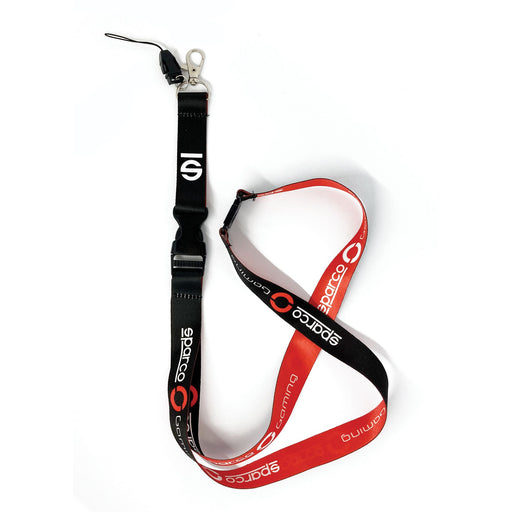 Sparco Gaming Lanyard - Black/Red — 