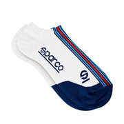 Sparco Martini Racing Short Socks - White/Blue/Red — White/Blue