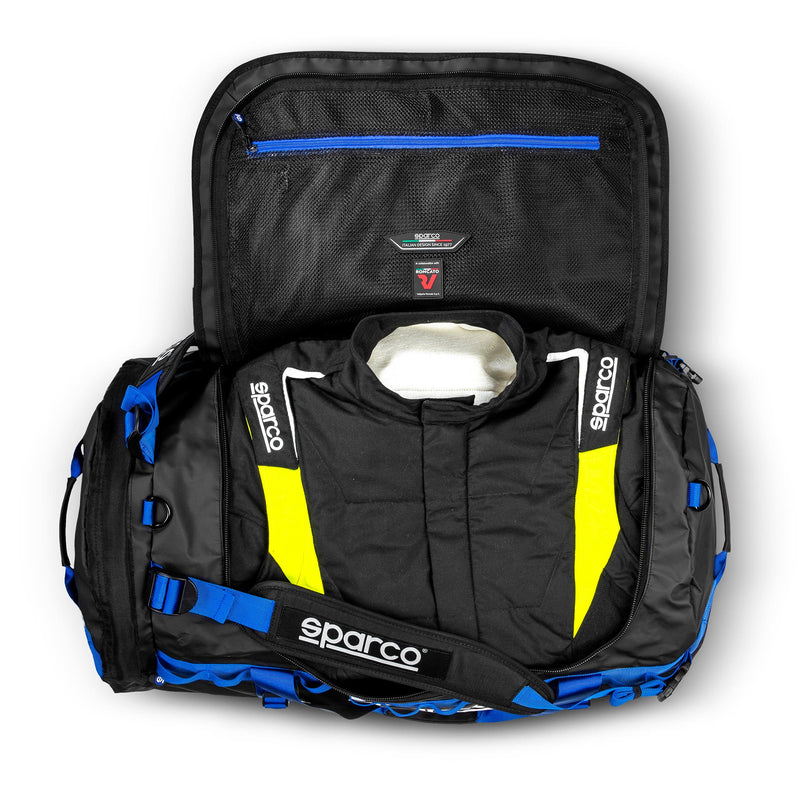 Sparco Dakar-L Duffel Bag - Black/Blue — Black/Light Blue
