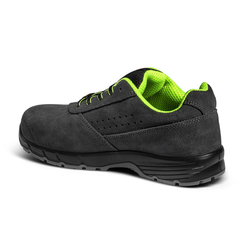 Sparco Horizon Ontario Safety Shoes S1PS ESD Unisex Black — Dark grey/Fluo green