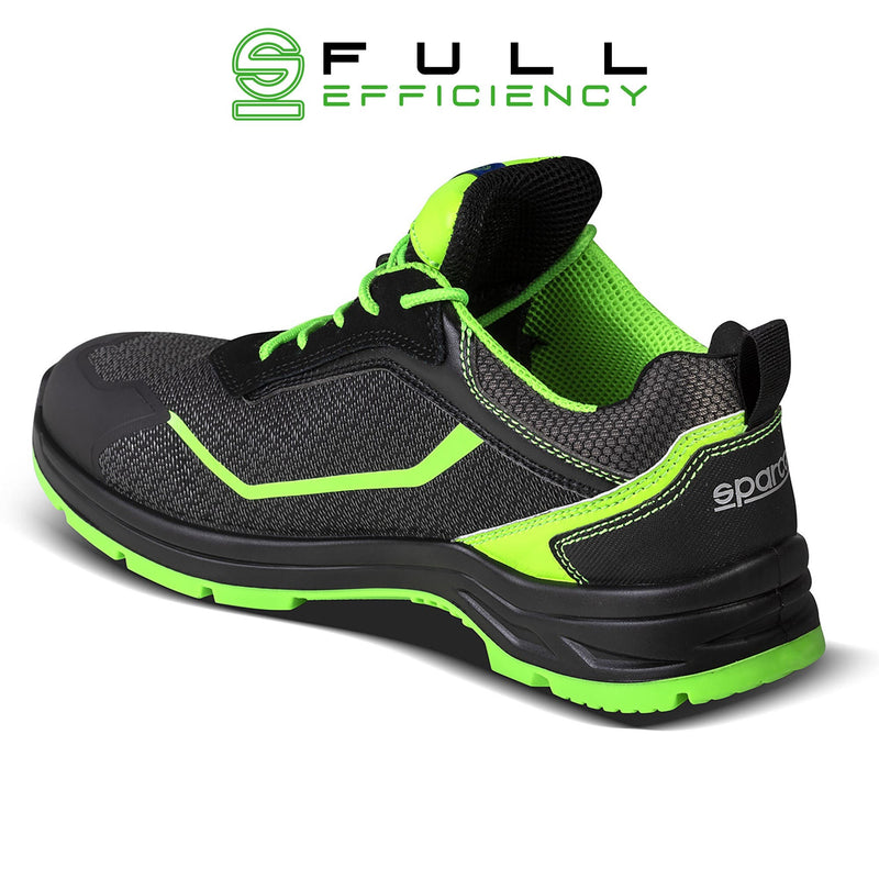 Sparco Safety Shoes S3 Indy-E Forester ESD Unisex Black — Black/Fluo green