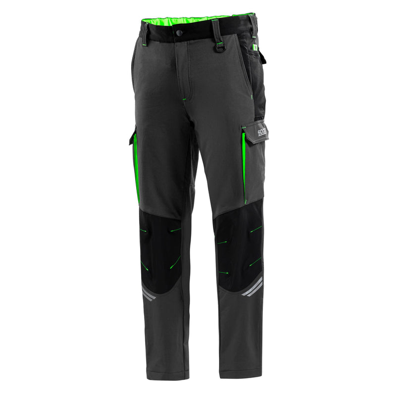 Sparco Tech Oregon Work Trousers — Grey/Green