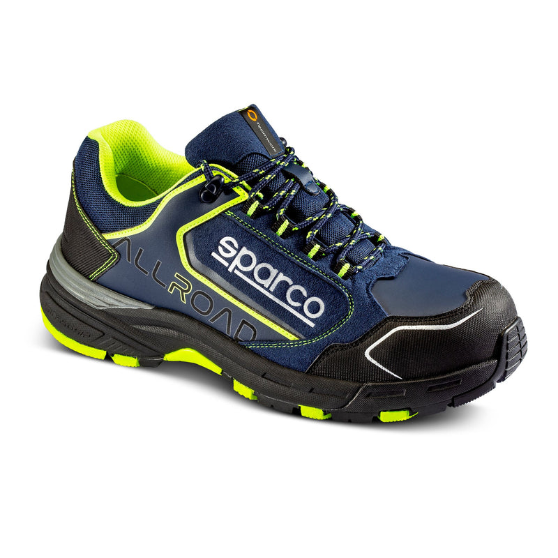 Sparco Allroad Sochi Safety Shoes S3 ESD Unisex Navy/Fluorescent Yellow — Marine Blue/Fluorescent Yellow