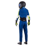 Sparco Kerb Advanced Karting Suit — Light blue/Fluorescent yellow