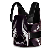 Sparco K-Track FIA Karting Rib Protector — Black/White