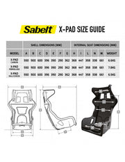 Sabelt X-Pad Fibreglass FIA Racing Seat